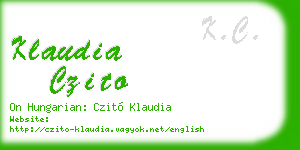 klaudia czito business card