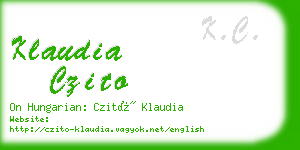 klaudia czito business card